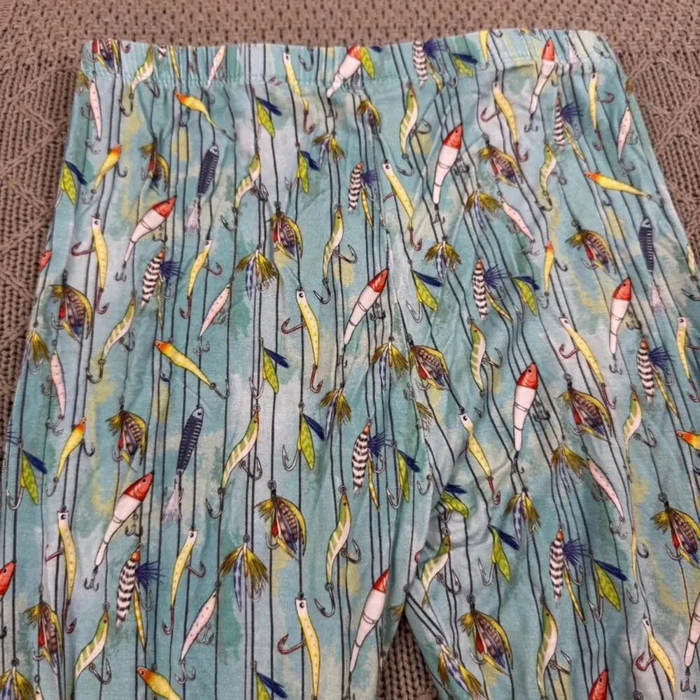 George Hats Kids Blue Fly Fishing Print Pajama Set ~ 5T